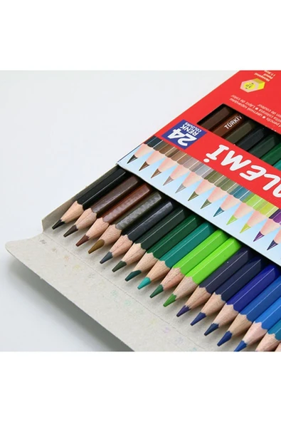 Fatih Kırtasiye 24'lü Tam Boy Kuru Boya Karton Kutu / 33225 - Resim 3