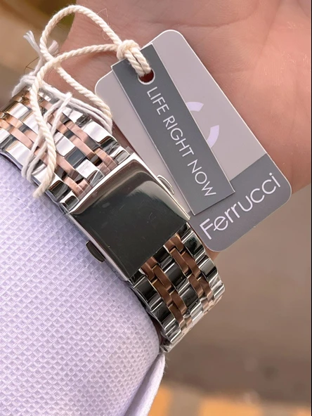 Ferrucci Otomatik Mehtap Ve Güneş Kadranlı Bileklik Hediyeli 3 Atm Erkek Kol Saat FF.G3606.4 - Resim 6