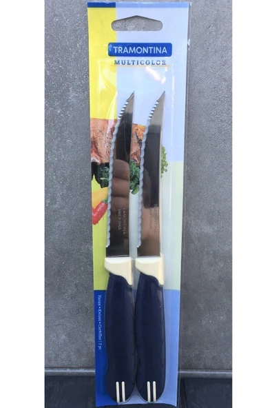 Pinkev Tramontina 2'li Tırtıklı Paslanmaz Çelik Çok Amaçlı Mutfak Bıçak Seti - Resim 5