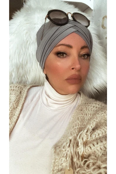 Çapraz Üç Bantlı Hazır Türban Bone ürün görseli