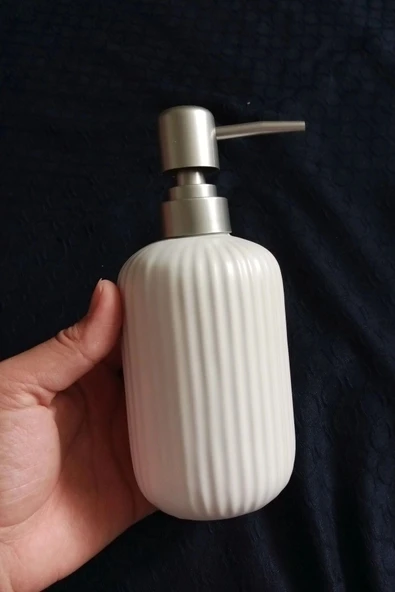 Pinkev Seramik Sıvı Sabunluk - Beyaz - Resim 2