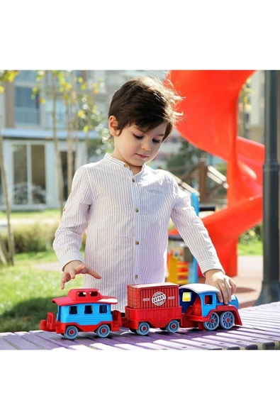 Kanz Çuf Çuf Tren Set  54 Cm Uzunlukta El Ve Göz Kordinasyonu için uygundur - Resim 4