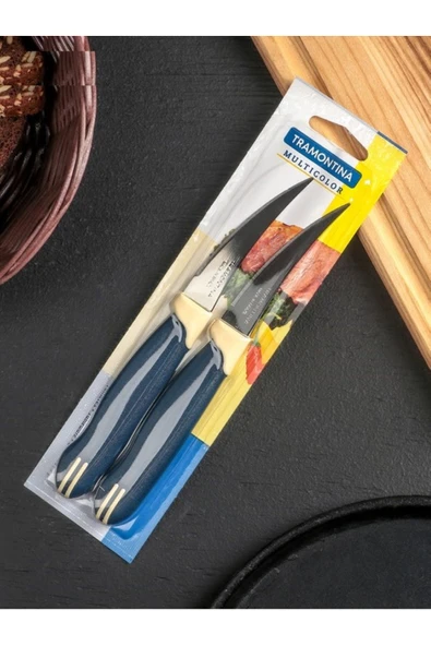 Pinkev Tramontina 6'lı Set Paslanmaz Çelik Kısa Kıvrık Tırtıklı Meyve Soyma Bıçağı - Resim 5