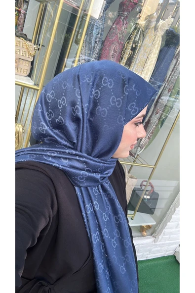 G Desen Kasmir ipek Kumas Premium Kalite Şal - Resim 2