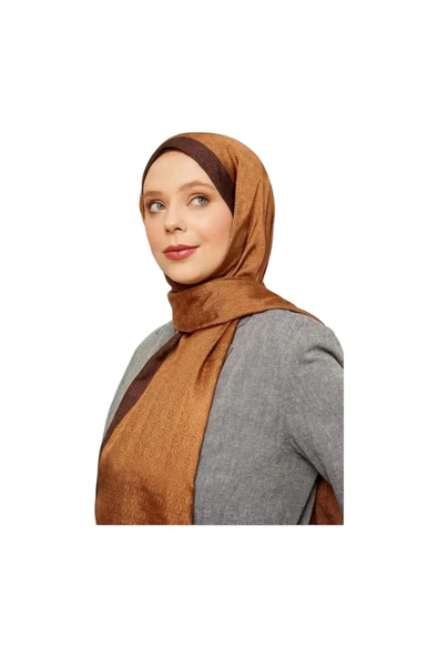 Taba Halka Desen Monogram Şal - Resim 2