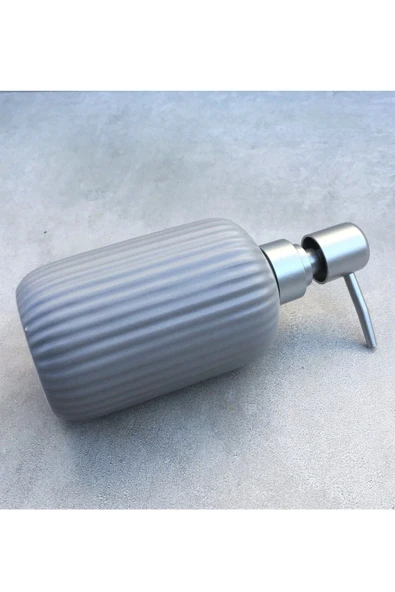 Pinkev Seramik Sıvı Sabunluk - Gri - Resim 4