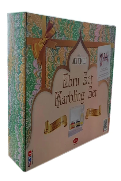 Kampus Kırtasiyem Artdeco Ebru Başlangıç Seti A4 Tekneli 8*30ml. Lv Y 016 Es5 Damlalıksız ürün görseli 1