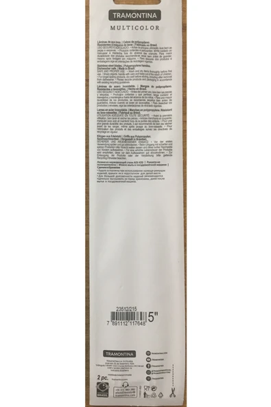 Pinkev Tramontina 6'lı Set Paslanmaz Çelik Uzun Kıvrık Tırtıklı Çok Amaçlı Mutfak Bıçağı - Resim 5