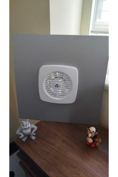 ÇELİK MENFEZ WC-BANYO MENFEZİ ALÜMİNYUM KOMPOZİT FANLI 40X40 GÜMÜŞ GRİ Q125 FAN ürün görseli