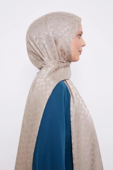 Vizon Halka Desen Jakarlı Janjan şal - Resim 3