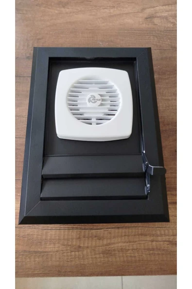 Home BANYO MENFEZİ FANLI 25X45 MAT SIYAH-ALÜMİNYUM - Resim 3