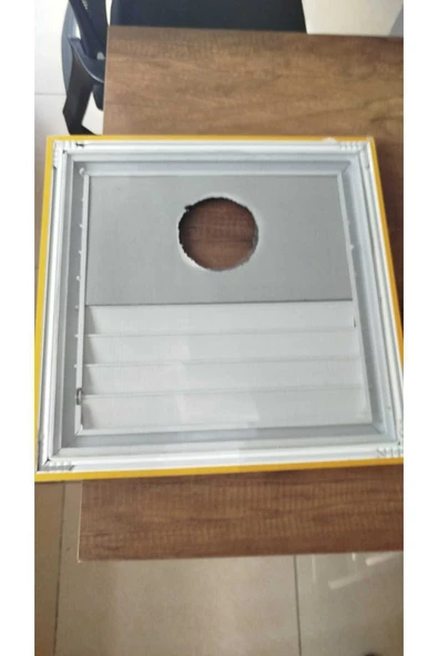 ÇELİK MENFEZ Delikli Tasarım, Etkili Havalandırma 45X45 ALUMINYUM BEYAZ - Resim 2