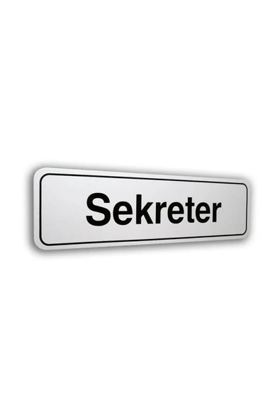 İzmir Fırça " Sekreter" Luna Pvc Elegan Kapı İsimliği  7X25 Cm 552975 ürün görseli 1