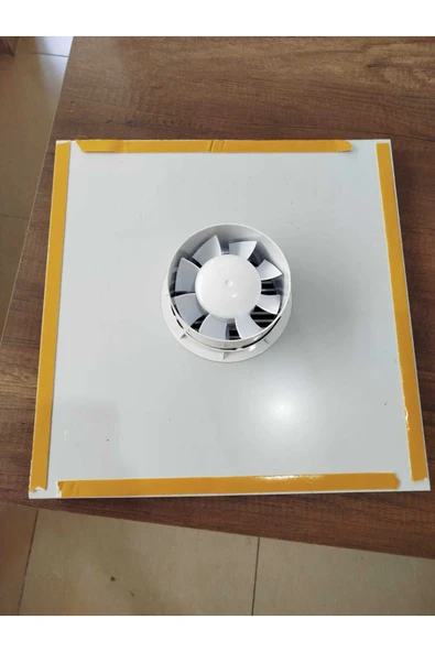 ÇELİK MENFEZ WC-BANYO MENFEZİ ALÜMİNYUM KOMPOZİT FANLI 45X45 GÜMÜŞ GRİ Q125 FAN - Resim 5