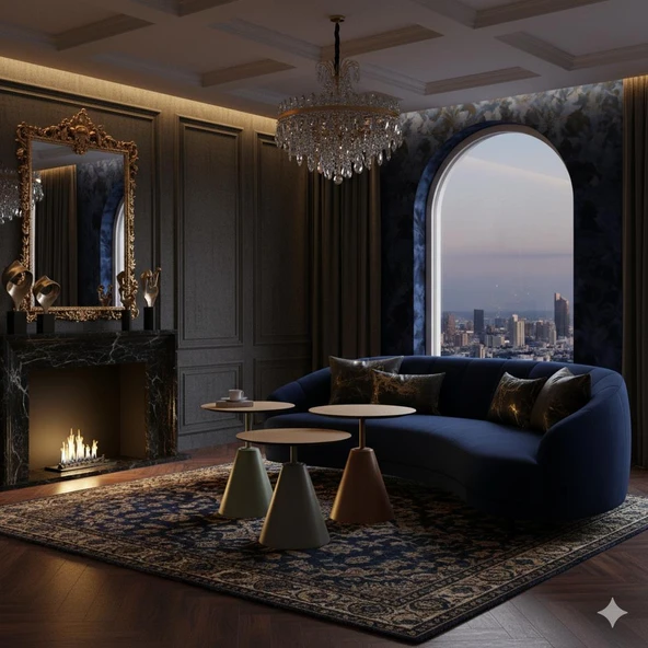 Üçlü Mantar Zigon Sehpa Seti No:553 | Rehome Renkli Yuvarlak MDF Modern Sehpa Takımı - Resim 7