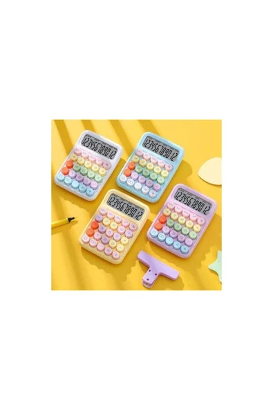 Deren Kırtasiye Runzon RZ-817 Bilgisayar Tuş Pastel Renk Hesap Makinası ürün görseli 1