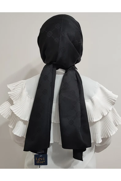 Geometrik Desenli Blue Jakar Şal - Resim 2