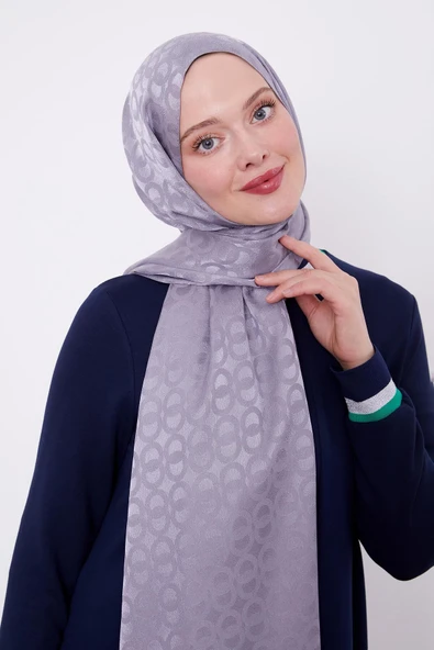 Füme Halka Desen Jakarlı Janjan şal - Resim 2