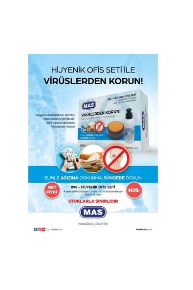 Mas stationery 898 Ofis Hijyenik Ofis Seti 5 Parça - Resim 4