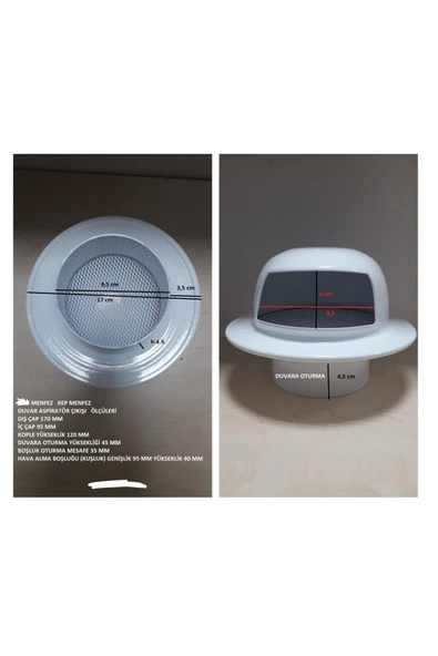 Home Yuvarlak Doğalgaz Menfezi Kep Panjur ürün görseli