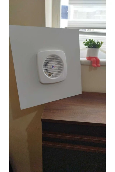 ÇELİK MENFEZ WC-BANYO MENFEZİ ALÜMİNYUM KOMPOZİT FANLI 40X40 BEYAZ Q125 FAN - Resim 2