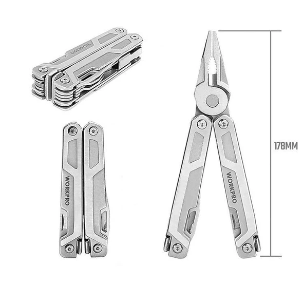 WORKPRO WP382008 16 IN 1 Çok Fonksiyonlu Profesyonel Pense Seti + Taşıma Kılıfı - Resim 6