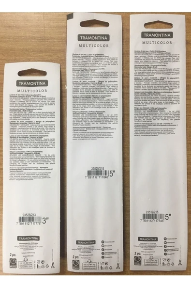 Pinkev Tramontina 6 Adet 3 Boy Tırtıklı Çok Amaçlı Mutfak Bıçak Seti - Klasik Lacivert - Resim 3