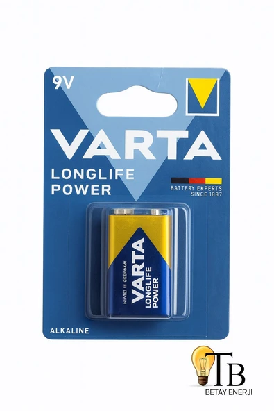 Varta 9V Longlife Power Alkalin Pil ürün görseli