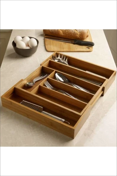 Pinkev Çekmece Içi Ayarlanabilir Bambu Kaşıklık ürün görseli