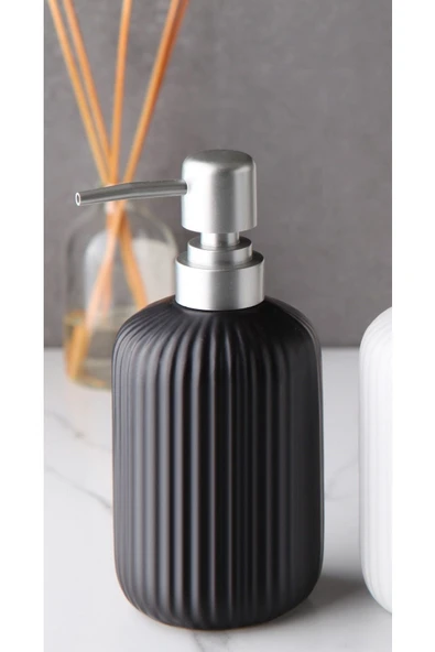 Pinkev Seramik Sıvı Sabunluk - Siyah ürün görseli