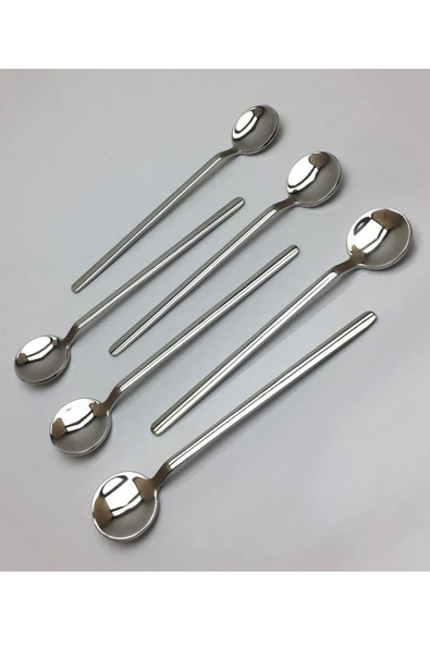 Pinkev 6lı Paslanmaz Çelik Çay Kaşığı Kaşık Seti ürün görseli