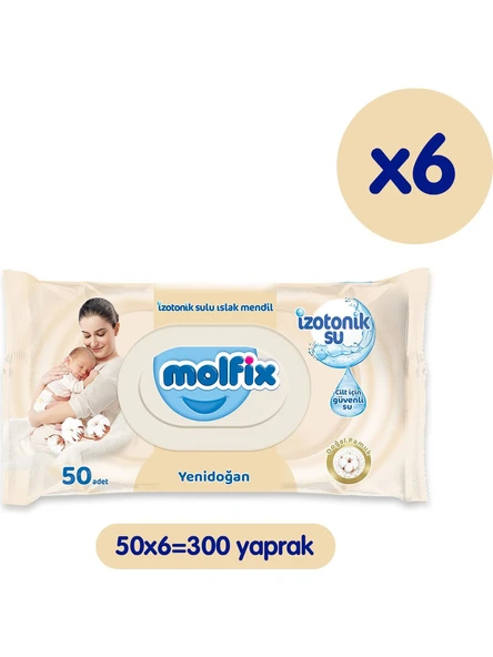 Molfix İzotonik Sulu Islak Mendil Yenidoğan 300 Adet ürün görseli