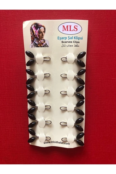 Kampüs Kırtasiyem Başörtüsü Türban Iğne Siyah Renk Şal, Eşarp Kıskaç Damla Model Klips 12 Li Türban Klipsi Iğne ürün görseli 1