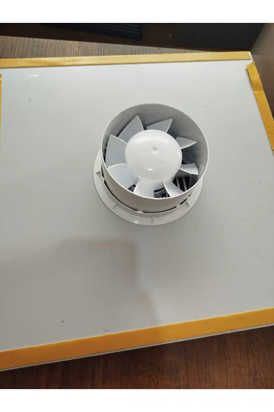 ÇELİK MENFEZ WC-BANYO MENFEZİ ALÜMİNYUM KOMPOZİT FANLI 50X50 MAT SIYAH Q125 FAN - Resim 5