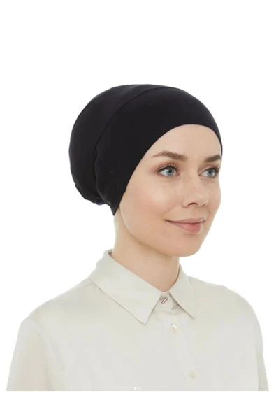 Dikişsiz Geçme Bone - Siyah -70 ürün görseli