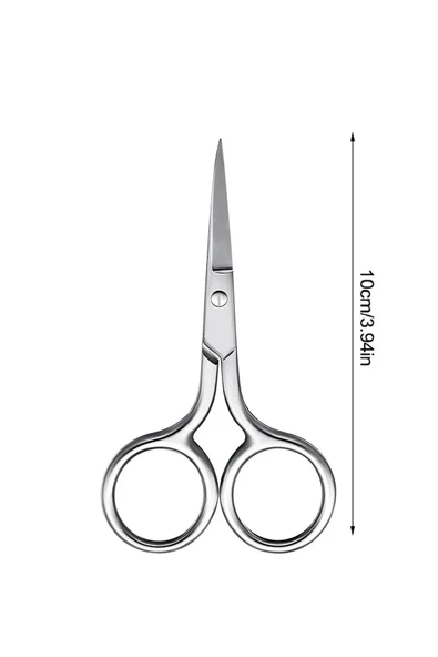 Elisa Rose Sakal Bıyık Kaş Burun Kılı Kesme Makası Çok Amaçlı Kullanılabilir Çelik Paslanmaz Makas - Resim 2