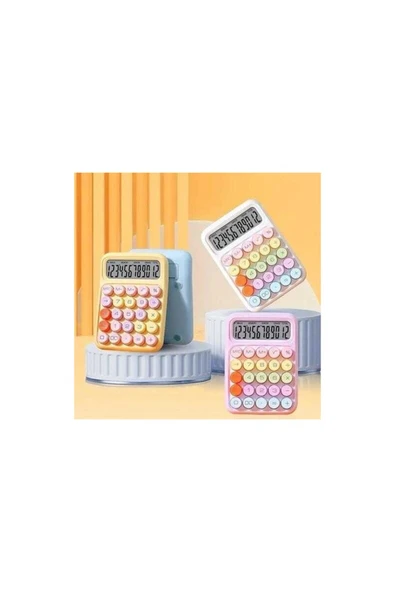 Deren Kırtasiye Runzon RZ-817 Bilgisayar Tuş Pastel Renk Hesap Makinası - Resim 2