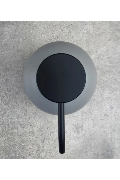 Pinkev Seramik Tombul Sıvı Sabunluk - Gri - Resim 4