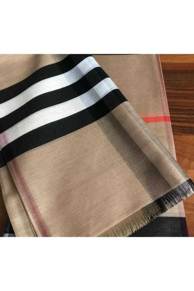 Ekose Ipek Şal - Resim 2