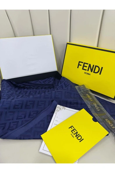 F DESEN Tam Set Kutulu İthal Kaşmir İpek Şal - Resim 2