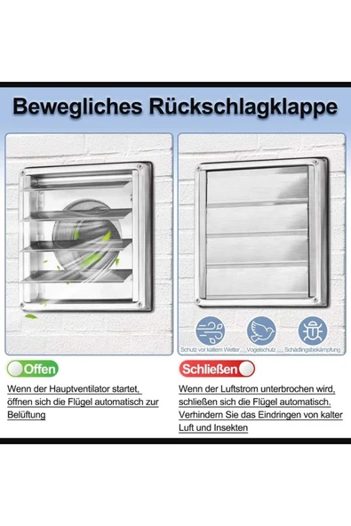ÇELİK MENFEZ Aspiratör çıkış kapağı Paslanmaz ürün görseli