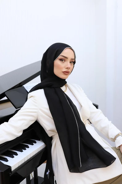 Siyane Taşlı Detaylı Pırlanta Şal ürün görseli
