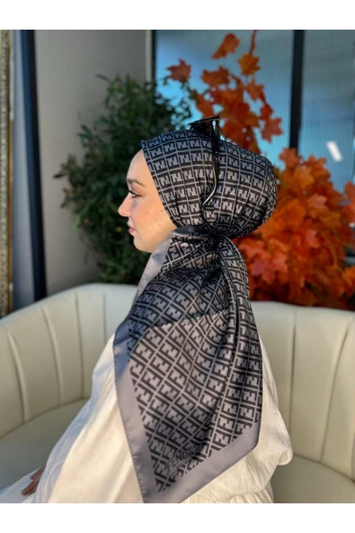 F Desen Vual İpek Eşarp ürün görseli