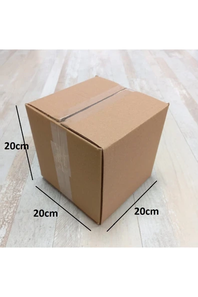 Pinkev 10 Adet Çift Oluklu Küçük Boy Ambalaj Kolisi 20x20x20cm ürün görseli