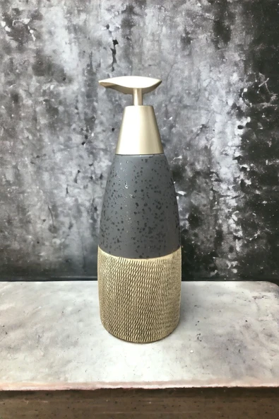 Pinkev Antrasit Renk Seramik Sıvı Sabunluk ürün görseli