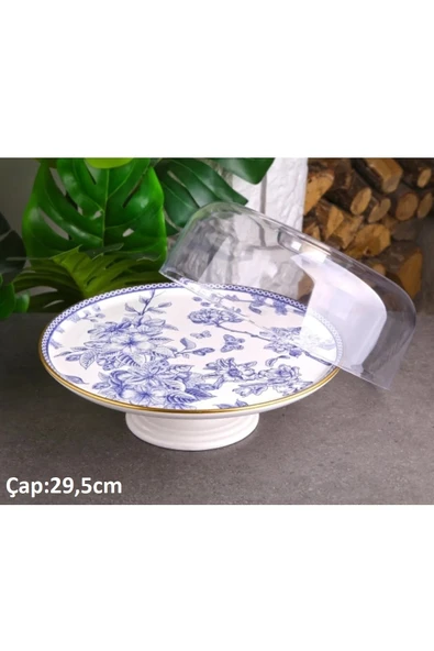 Pinkev Spring 6 Parça Seramik Pasta Servis Sunum Tabağı Takımı Seti - Resim 2