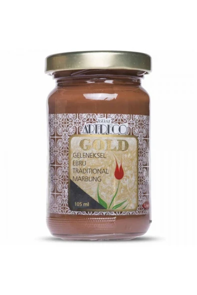 Artdeco lisans kırtasiye Gold : Geleneksel Ebru Boyası : 105 Ml : Koyu Kahve 655 S.1 ürün görseli 1