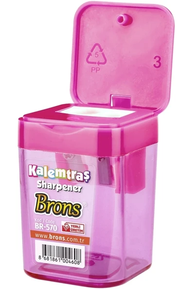 Brons Br-570 Kare Hazneli Kalemtraş 1 Adet (KARIŞIK RENK) ürün görseli