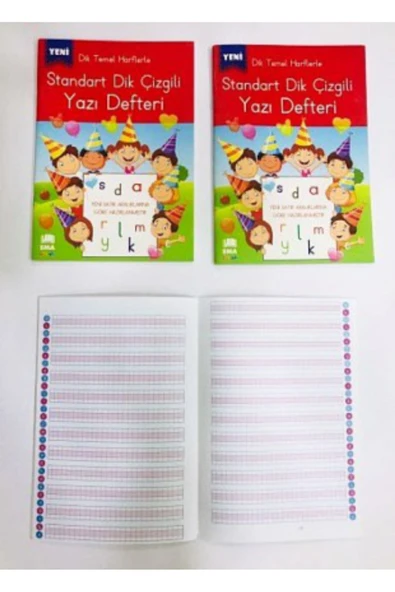 Ema Kitap 24 Yaprak A5 Orta Boy Standart Dik Çizgili Güzel Yazı Defteri 2 Adet - Resim 2