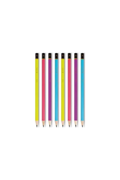 Adel Kurşun Kalem Matte Canlı Renkler 8'li Set ürün görseli 1